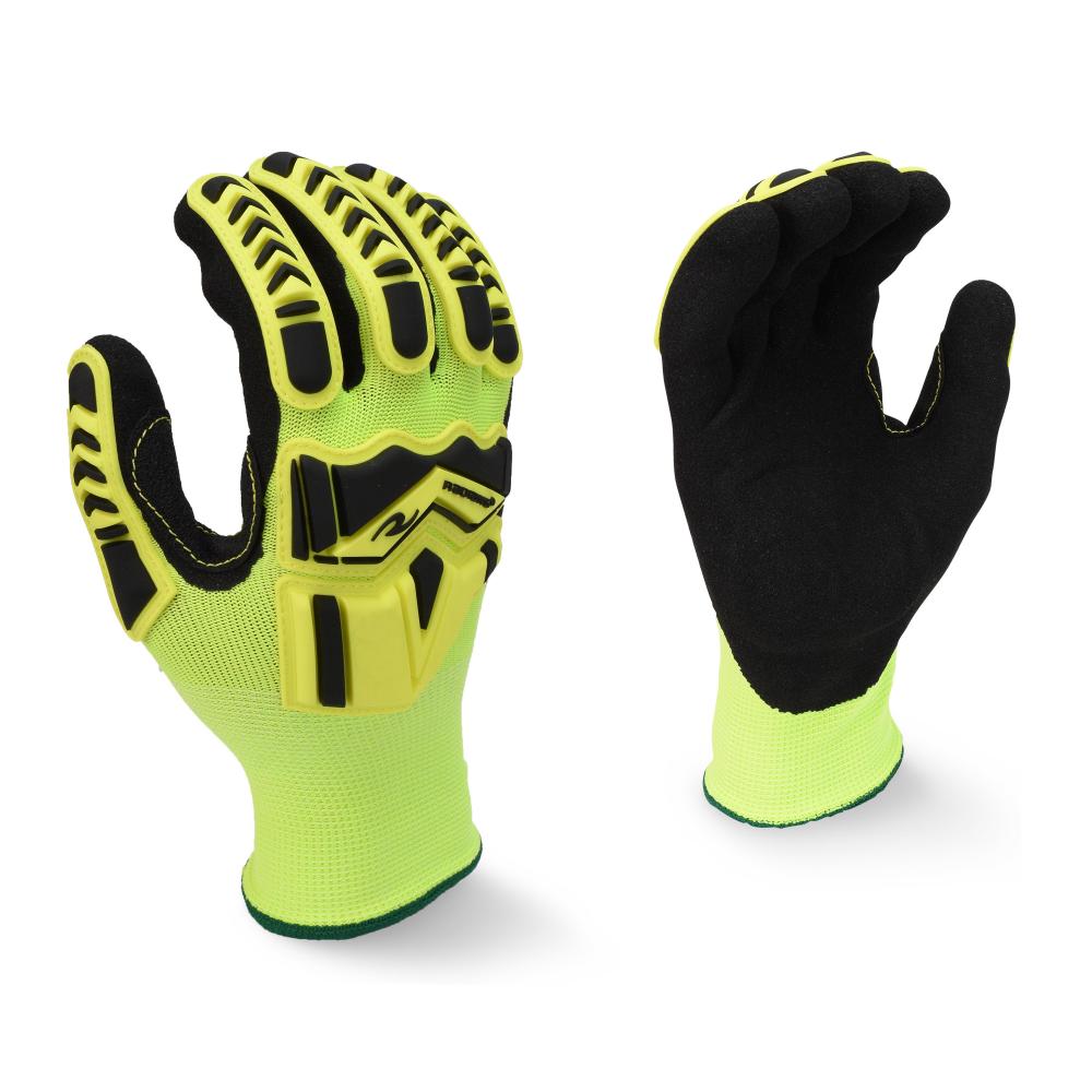 RWG23 High Visibility Work Glove with TPR and Padded Palm - Size XL
