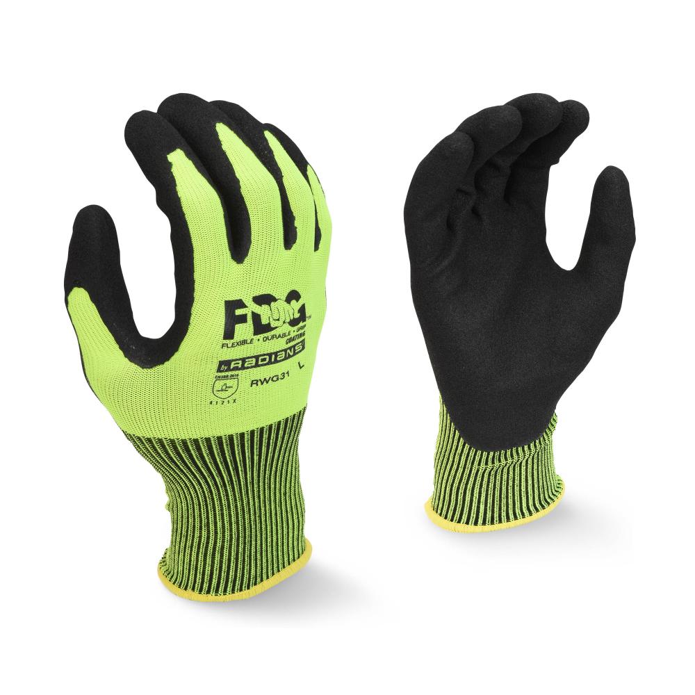 RWG31 FDG Coating High Visibility Work Glove - Size L