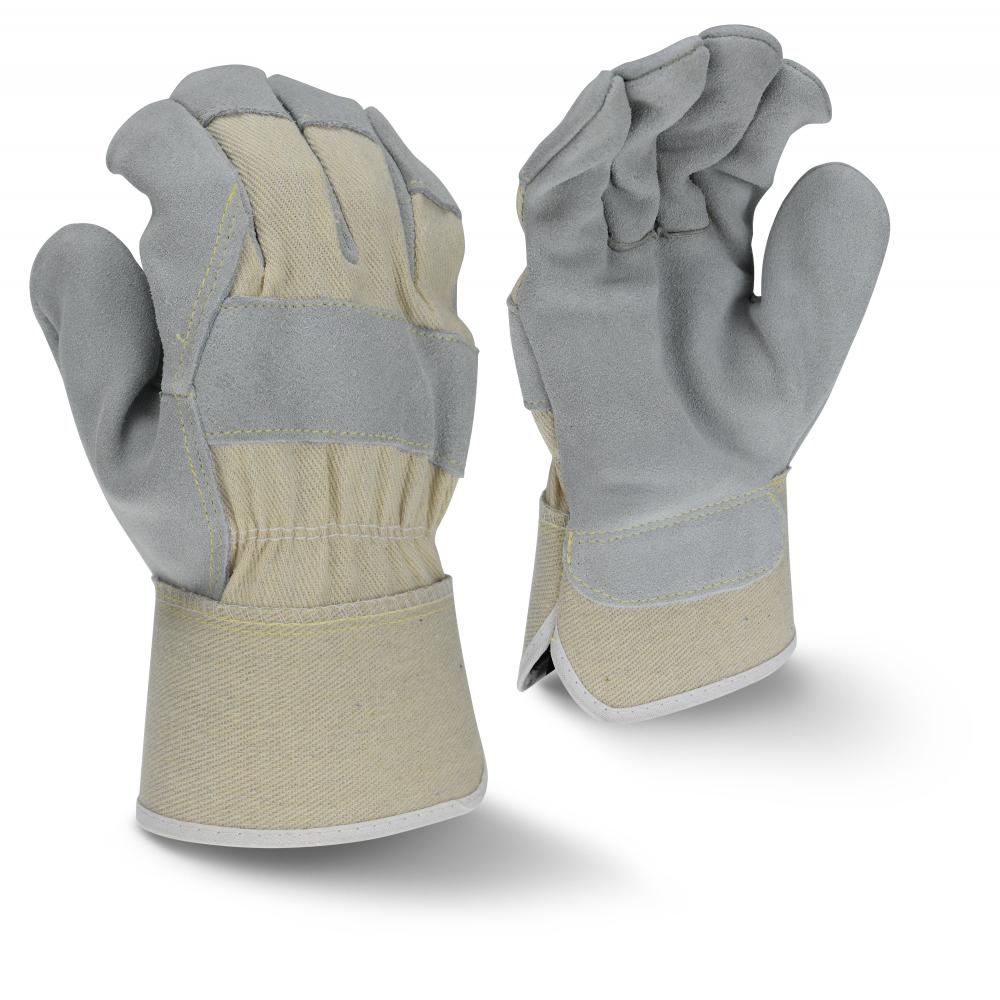 RWG3400W Side Split Gray Cowhide Leather Glove - Size M