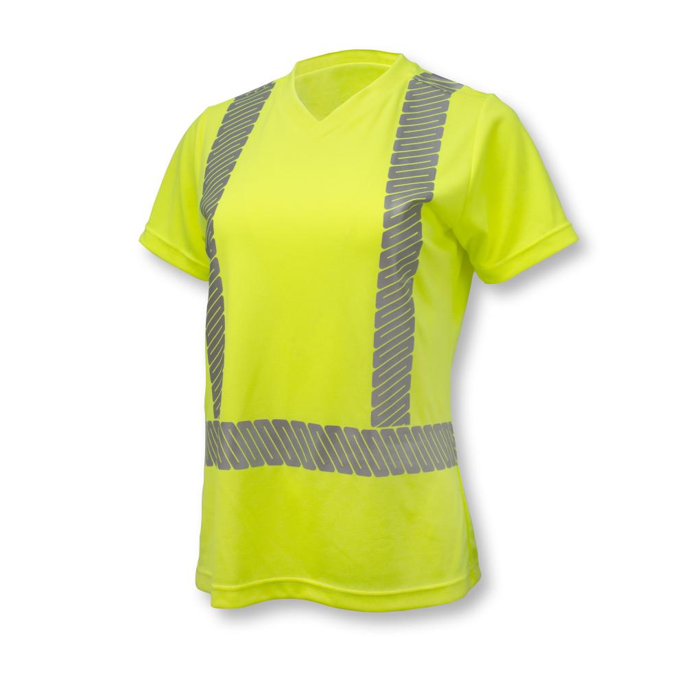 ST11 Class 2 High Visibility Women&#39;s Safety T-Shirt with Max-Dri™ - Green - Size 2X