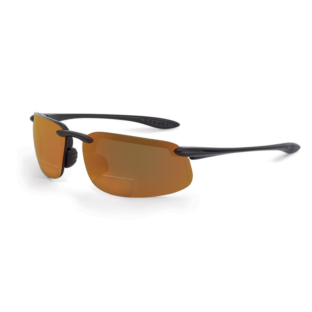 ES4 Bifocal Safety Eyewear - Matte Black Frame - Bronze Lens - 2.5 Diopter