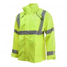 Radians 21217-00-1-LIM-S - 217AJ Flex Arc Jacket with Attached Hood - Lime - Size S