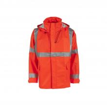 Radians 21217-00-1-FOR-S - 217AJ Flex Arc Jacket with Attached Hood - Fluorescent Orange - Size S