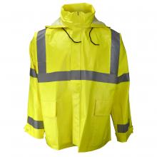 Radians 22227-00-2-LIM-4X - 227AJ Dura Arc I Jacket with Attached Hood - Lime - Size 4X