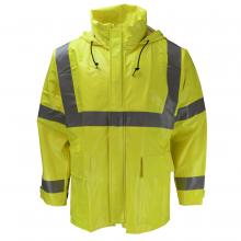 Radians 26267-00-1-HLI-L - 267AJ Dura Arc II Jacket with Attached Hood - Hi-Vis Lime - Size L