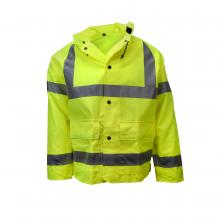 Radians 27072-00-1-LIM-S - 7002AJ Telcom series Jacket with Hood - Lime - Size S