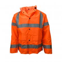 Radians 29092-00-1-FOR-2X - 9002AJ Telcom Jacket with Hood - Fluorescent Orange - Size 2X