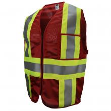 Radians CSV22-01Z1-L - CSV22 Custom Type O Class 1 Safety Vest - Red - Size L