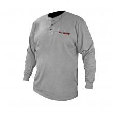 Radians FRS-002G-XL - FRS-002 VolCore™ Long Sleeve Cotton Henley FR Shirt - Gray - Size XL