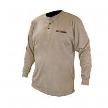 Radians FRS-002K-L - FRS-002 VolCore™ Long Sleeve Cotton Henley FR Shirt - Khaki - Size L