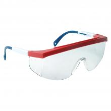 Radians GX0510ID - Galaxy™ Safety Eyewear - Red/White/Blue Frame - Clear Lens