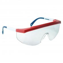 Radians GX0511ID - Galaxy™ Safety Eyewear - Red/White/Blue Frame - Clear Anti-Fog Lens