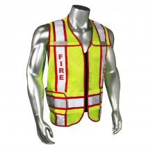 Radians LHV-207-3G-FIR-J - LHV-207-3G Safety Vest - Fire - Red Trim - Green - Size 2X-4X