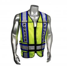 Radians LHV-207-4C-POL-J - LHV-207-4C-EMS EMS Safety Vest - Police - Blue Trim - Green - Size 2X-4X