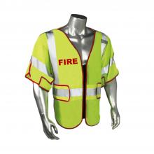 Radians LHV-PS3-DSZR-FR-R - LHV-PS3-DSZR-EMS EMS Safety Vest - Fire - Red Trim - Green - Size M-XL