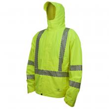 Radians RW11-3ZGR-3X - RW11 Waterproof Lightweight Packable Raincoat - Green - Size 3X