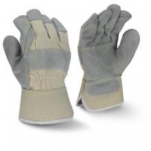 Radians RWG3400WDPXL - RWG3400W Side Split Gray Cowhide Leather Double Palm Glove - Size XL