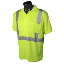 Radians ST12-2PGS-5X - ST12 Class 2 High Visibility Safety Short Sleeve Polo Shirt - Green - Size 5X
