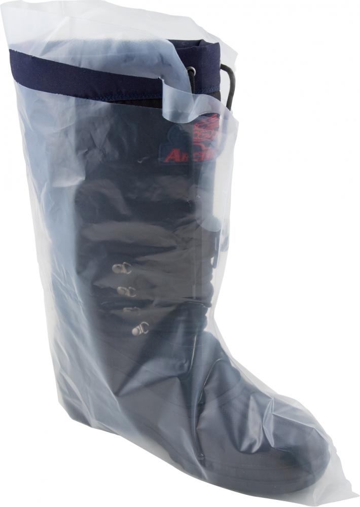 CLEAR PE BOOT COVER, 5 MIL, XL, W/TIES, 50 EA/BX, 10 BX/CS