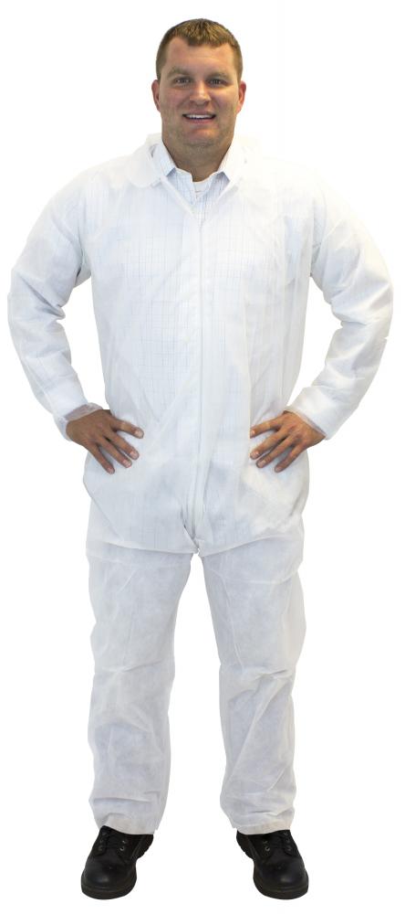 COVERALL BREATHABLE MICRO FILM MATERIAL NO HOOD OR FEET & NO ELASTIC WRISTS OR ANKLES