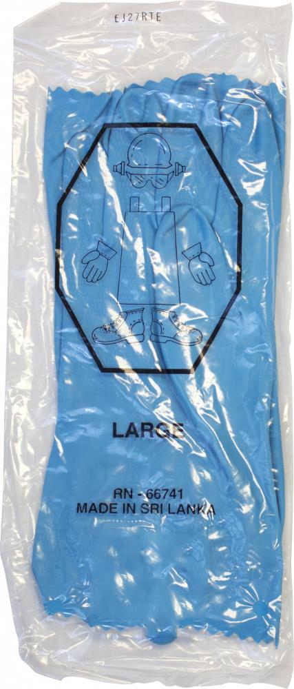 FLOCK LINED LATEX, BLUE, 18 MIL, INDIVIDUALLY BAGGED, SM