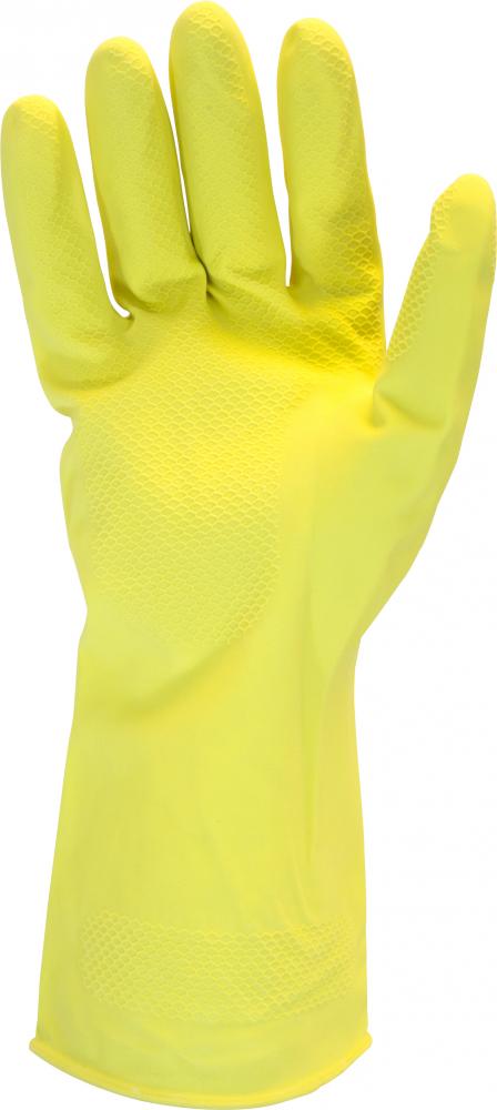 FLOCK LINED LATEX, YELLOW, 16 MIL, INDIVIDUALLY BAGGED, SM