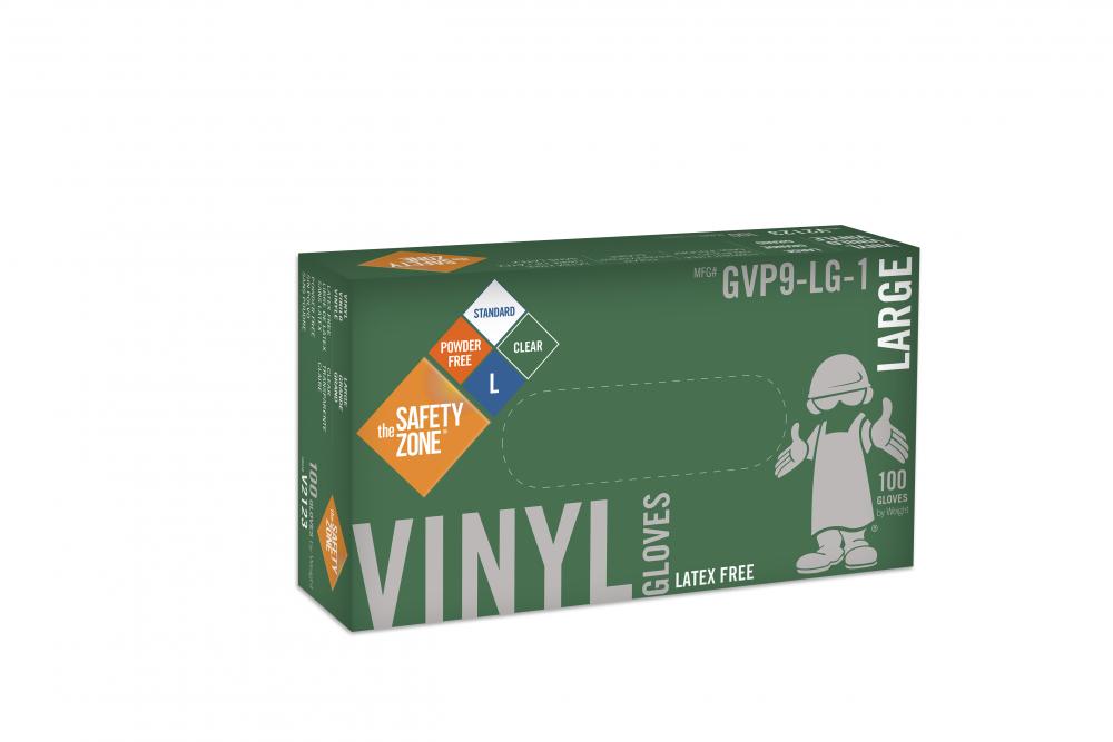 CLEAR STANDARD POWDER FREE VINYL, 100/BX 10BX/CS