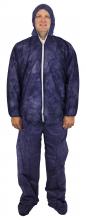 Safety Zone DCBF-LG - DISPOSABLE COVERALL, BLUE POLYPROPYLENE 25/CS,  LG