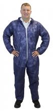 Safety Zone DCBH-XL - DISPOSABLE COVERALL, BLUE, POLYPROPYLENE W/O HOOD&BOOTS,NO ELASTIC AT WRISTS OR ANKLES