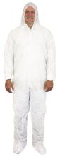 Safety Zone DCWF-3XL-40 - DISP.POLYPROP.COVERALL, 40 GRAM, WITH HOOD & FEET, 25/CS, 3X