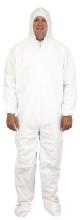 Safety Zone DCWF-4X-BB - WHITE BREATHABLE MICROPOROUS COVERALL, HOOD, BOOTS & ELASTIC WRISTS, INDIVIDUALLY BAGGED