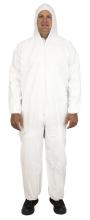 Safety Zone DCWH-LG-BB-HEWA - COVERALL BREATHABLE MICRO FILM MATERIAL WITH HOOD, ELASTIC WRISTS AND ANKLES AND NO FEET