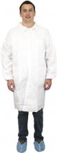 Safety Zone DLWH-2X-BB - WHITE BREATHABLE MICROPOROUS LAB COAT, ELASTIC WRISTS & 3 POCKETS, INDIVIDUALLY BAGGED
