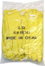 Safety Zone GRFY-MD-1B - FLOCK LINED LATEX, YELLOW, 16 MIL, BULK PACKED, MD