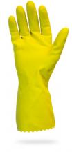 Safety Zone GRFY-LG-4CR - RETAIL PACKED FLOCK LINED LATEX, YELLOW, 18 MIL, INDIVIDUALLY BAGGED, LG