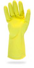 Safety Zone GRFY-SM-2T-R/C - 20 MIL, YELLOW FLOCK LINED LATEX, CHLORINATED, ONE PAIR PER BAG, 12DZ/CS, SM