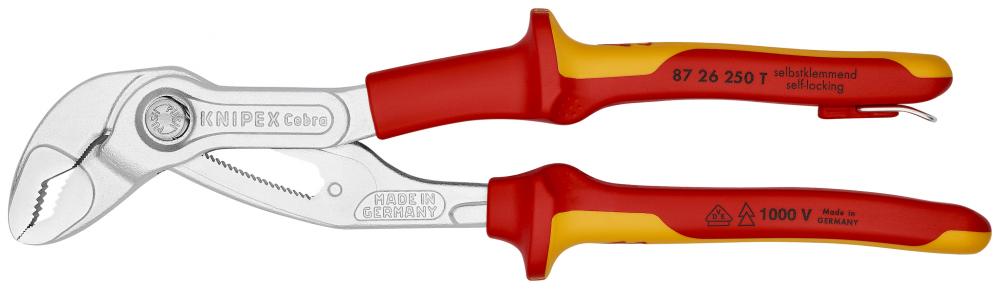 10&#34; Cobra® High-Tech Water Pump Pliers-1000V Insulated-Tethered Attachment