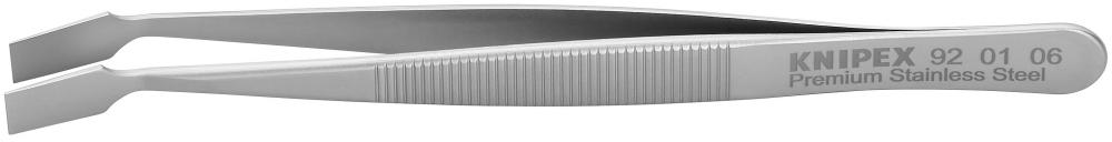 4&#34; Premium Stainless Steel Gripping Tweezers-30°Angled-Blunt Tips