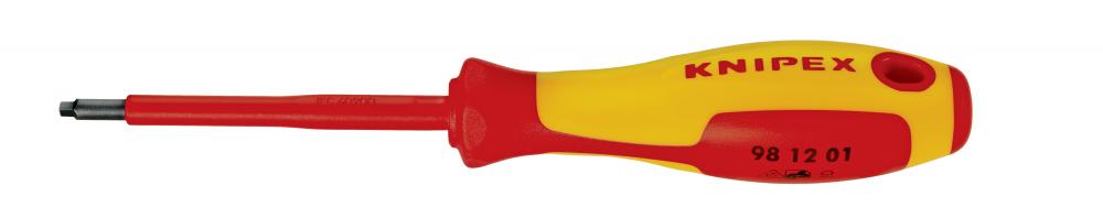 Square Drive Screwdriver, 3 1/8&#34;-1000V Insulated, R1