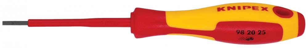 Slotted Screwdriver, 3&#34; 1000V Insulated, 3/32&#34; tip