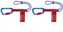 Knipex Tools 00 50 06 T BKA - 13" Tool Tethering Adaptor Straps with Captive Eye Carabiner
