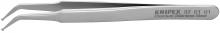 Knipex Tools 92 01 01 - 4 1/2" Premium Stainless Steel Positioning Tweezers-45°Angled-SMD