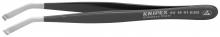 Knipex Tools 92 16 01 ESD - 4 3/4" Stainless Steel Positioning Tweezers-35°Angled-ESD