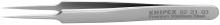 Knipex Tools 92 21 03 - 4 1/2" Premium Stainless Steel Gripping Tweezers-Needle-Point Tips