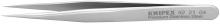 Knipex Tools 92 21 04 - 3 1/2" Premium Stainless Steel Gripping Tweezers-Needle-Point Tips
