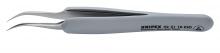 Knipex Tools 92 31 10 ESD - 5" Premium Stainless Steel Precision Tweezers-45°Angled-Needle-Point Tips-ESD