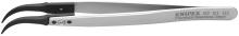 Knipex Tools 92 81 03 - 5 1/4" Premium Stainless Steel Gripping Tweezers-60°Angled-Pointed Tips