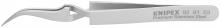 Knipex Tools 92 91 03 - 4 1/2" Premium Stainless Steel Cross-Over Gripping Tweezers-45°Angled-Needle-Point Tips