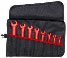 Knipex Tools 98 99 13 S4 - 8 Pc Open End Wrench Set, SAE-1000V Insulated