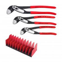 Knipex Tools 9K 00 80 139 US - 3 Pc Alligator® Pliers Set with 10 Pc Tool Holder